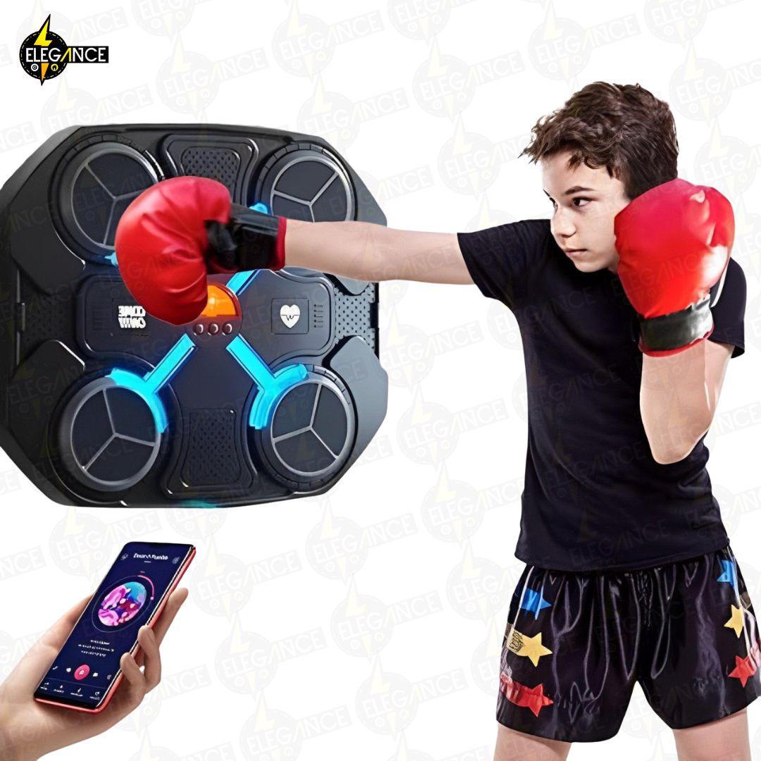INTELLIGENT SMART BOXING ® Máquina de Boxeo Inteligente con Luces LED y Música Bluetooth
