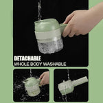 CORTADOR DE ALIMENTOS ELÉCTRICO PORTÁTIL 4 en 1