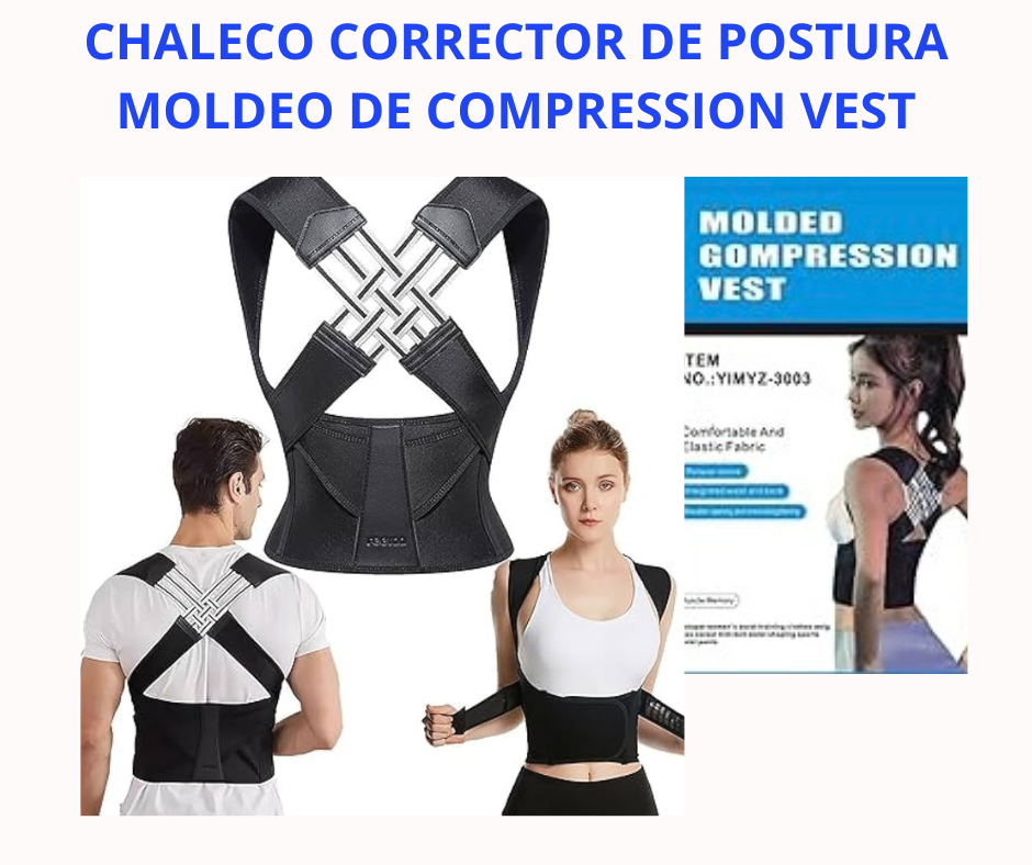 Chaleco Corrector De Postura Cruzado. Corrector de Postura Ajustable - Alivia Dolor de Espalda y Hombros