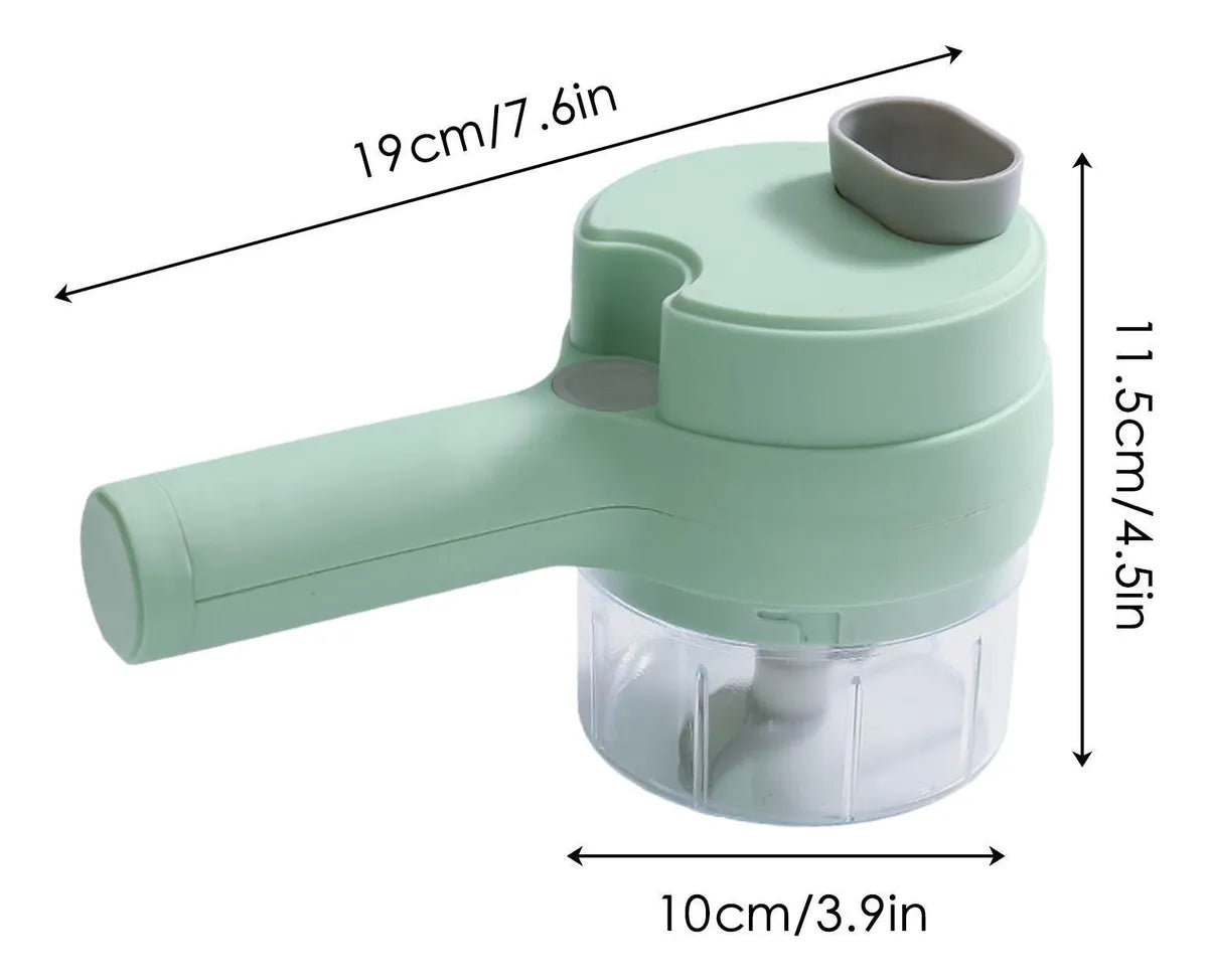 CORTADOR DE ALIMENTOS ELÉCTRICO PORTÁTIL 4 en 1