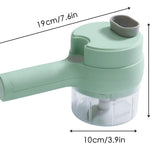 CORTADOR DE ALIMENTOS ELÉCTRICO PORTÁTIL 4 en 1