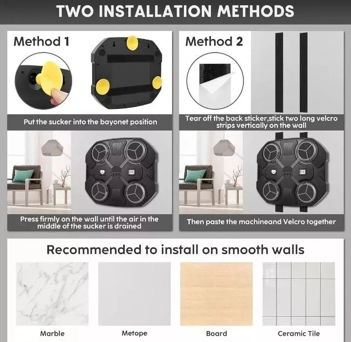 INTELLIGENT SMART BOXING ® Máquina de Boxeo Inteligente con Luces LED y Música Bluetooth
