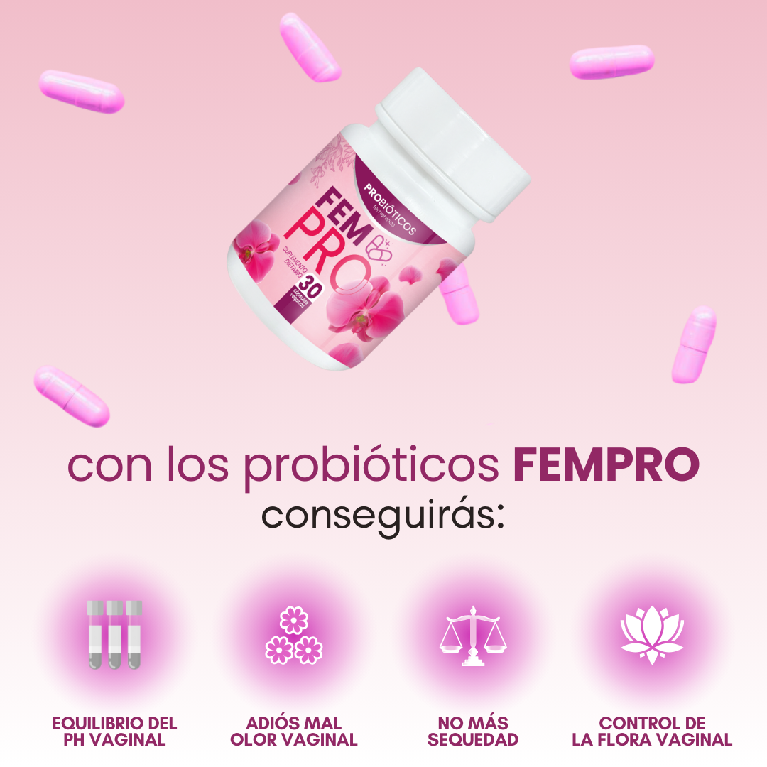 FEM PRO™ - Probióticos femeninos Equilibrio Vaginal y Flora Íntima