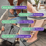 TAPETE MASAJEADOR TERAPÉUTICO PARA PIES  Masajeador de Pies EMS - Alivio Inmediato para Pies Cansados